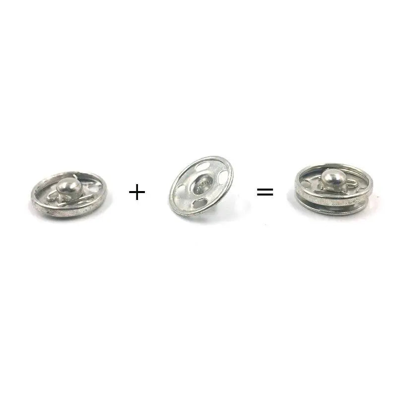 Sewing Accessories Snap Buttons Black Silver Metal Fasteners Press Button 8.5/10/12/16mm Iron Stud Plating Round Button 5BB5967