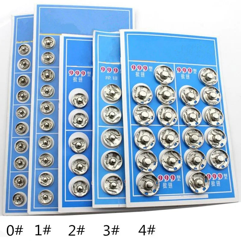 Sewing Accessories Snap Buttons Black Silver Metal Fasteners Press Button 8.5/10/12/16mm Iron Stud Plating Round Button 5BB5967