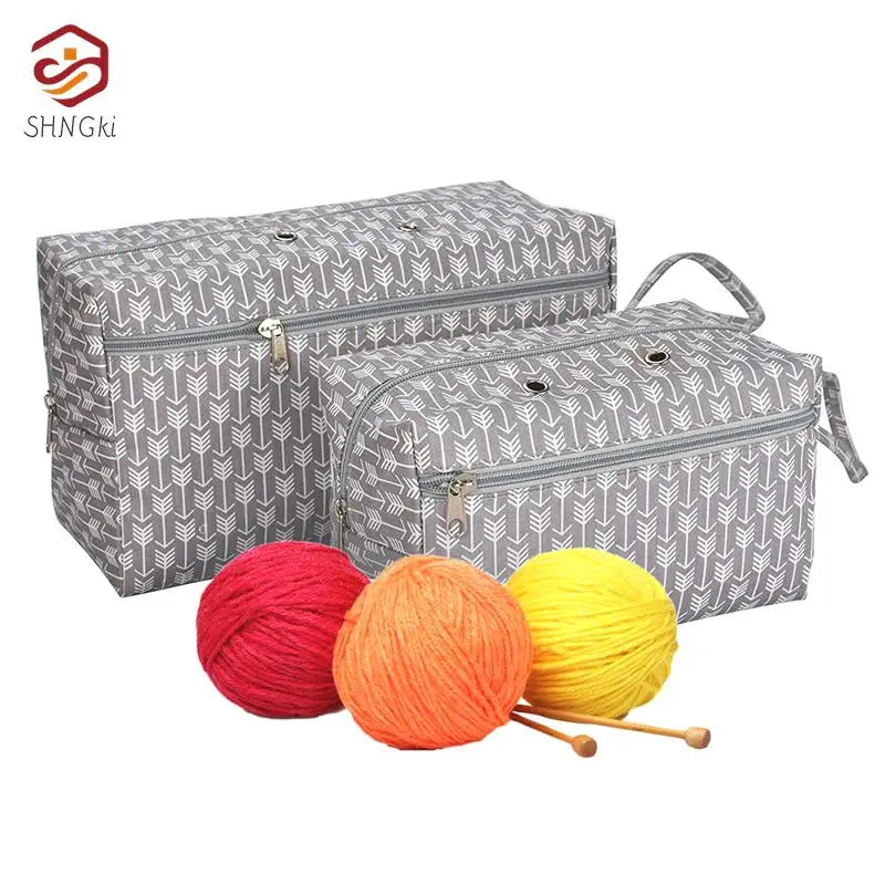 Looen Crochet Storage Backpack Organizer Portable Knitting Bags