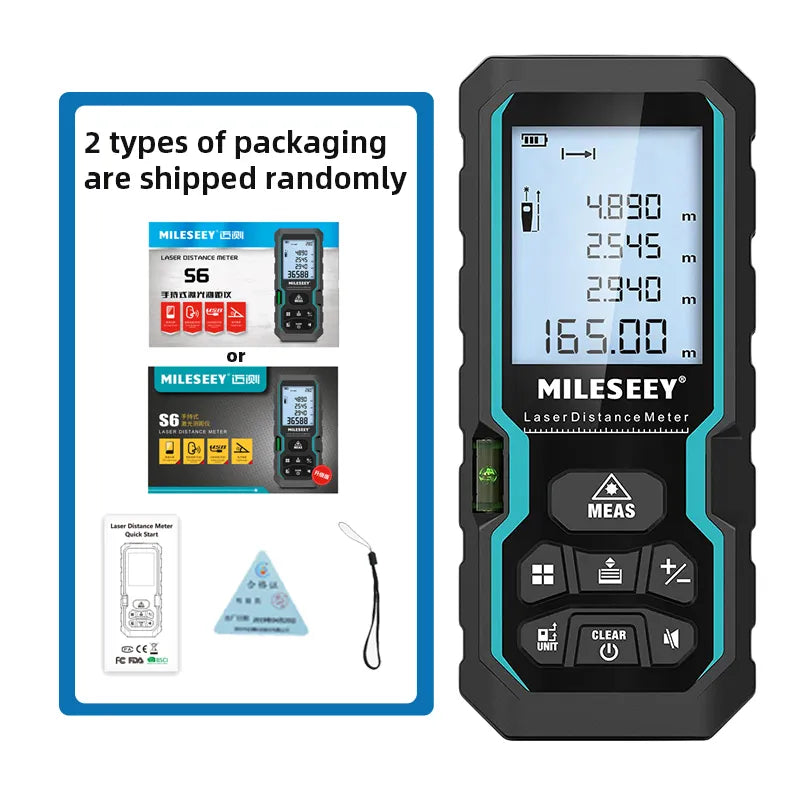 Mileseey Laser Distance Meter Electronic Roulette Laser Digital Tape Rangefinder Trena Metro Laser Range Finder Measuring Tape