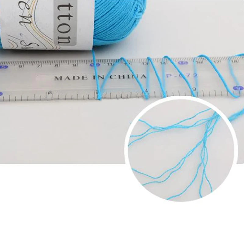 100% Cotton Yarn for Hand Knitting Yarns for Knitting and Crochet 8 ply Worsted Sweater Blanket 50g 200m Soft Yarn Needlework