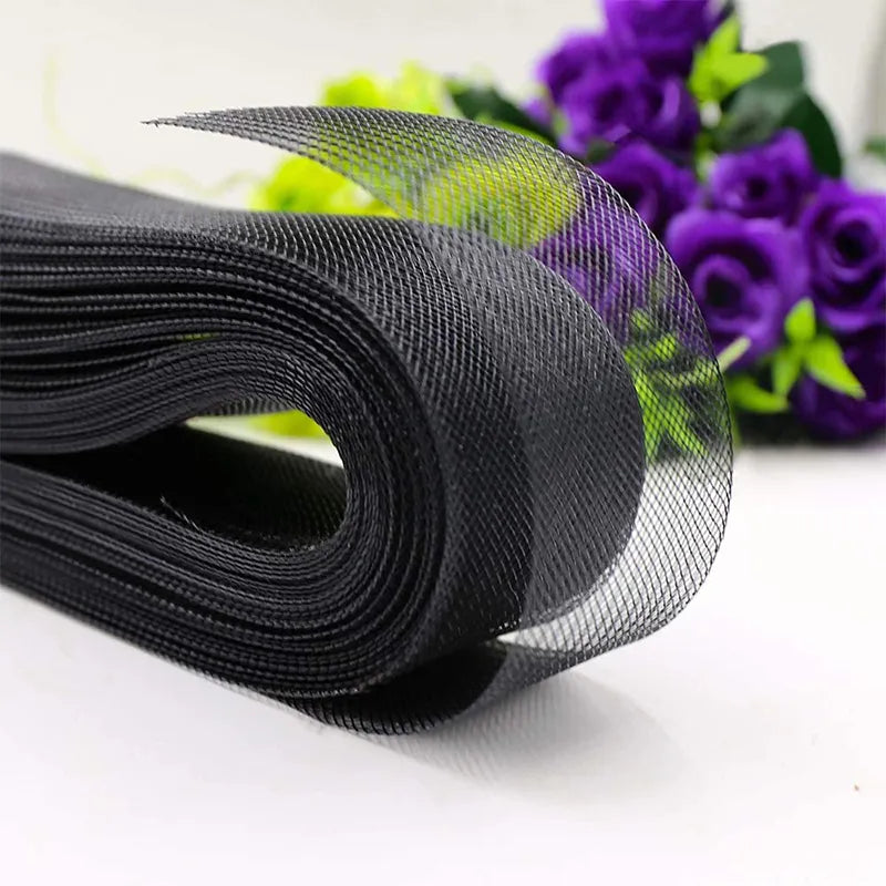 50/100Yards Stiff Polyester Horsehair Braid for Polyester Boning Sewing Wedding Dress Dance Formal Dress Accessories