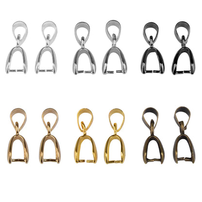 10pcs/Lot Pendant Clip Clasp Melon Seeds Buckle Pendant Connector Copper Charm Bail Beads Jewelry Findings DIY Jewelry Component