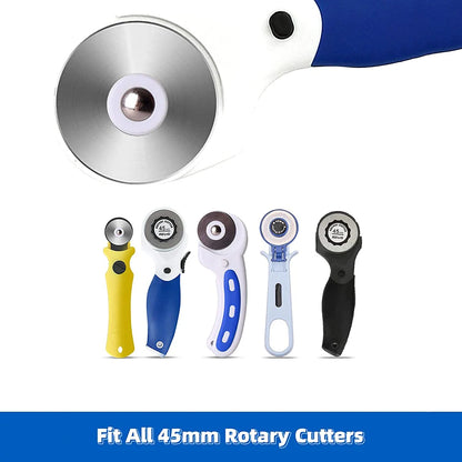 45MM Stainless Steel Rotary Cutter Blades for 45mm Rotary Cutter Blades Refill Cutting Tools for Fabric Quilting Sewing Supplies