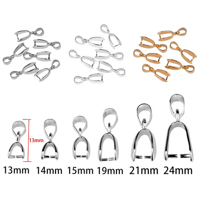 10pcs/Lot Pendant Clip Clasp Melon Seeds Buckle Pendant Connector Copper Charm Bail Beads Jewelry Findings DIY Jewelry Component