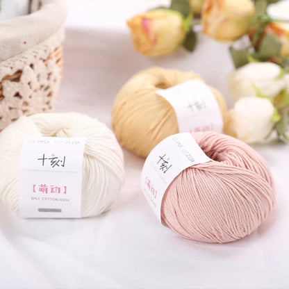 1pc 100% Cotton 50g/Ball Autumn And Winter Hand Knitting Wool Line Crochet Sweater Shawl Clothing  Yarn