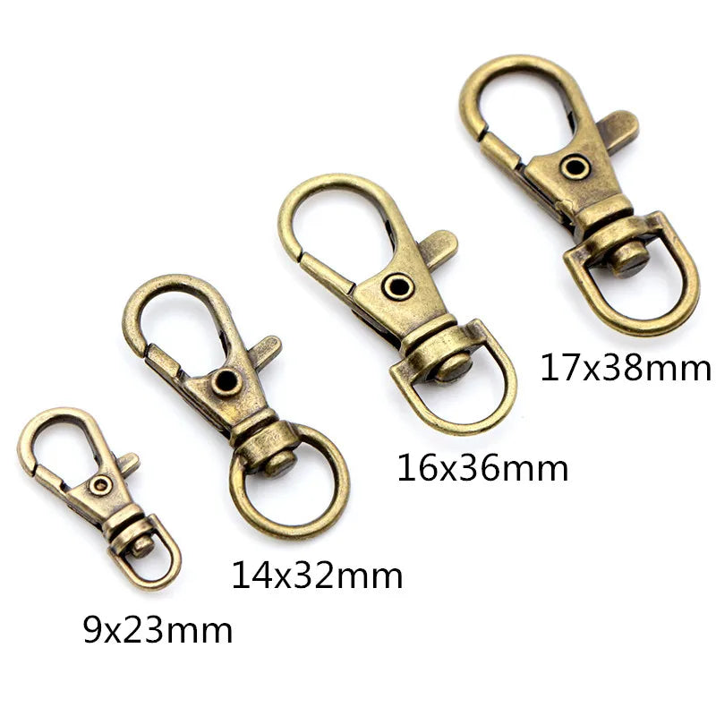 10pcs/lot 32mm 36mm 38mm Bronze Rhodium Gold Silver Plated Jewelry Findings,Lobster Clasp Hooks for Necklace&Bracelet Chain DIY