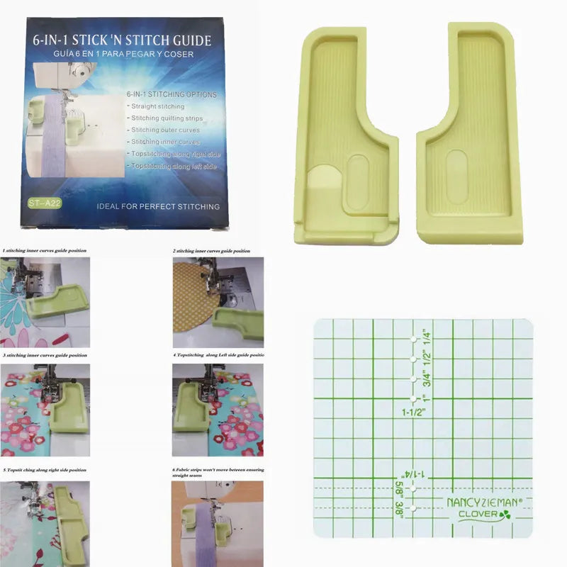 Sewing Machine Accessories Sewing Seam Guide Positioning Plate Multi Functional Interlock Guide Grid Measure Keeper Template