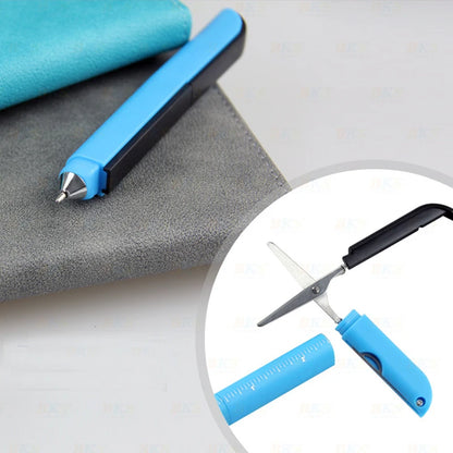 Creative Multifunction Ballpoint Pen with Folding Scissors