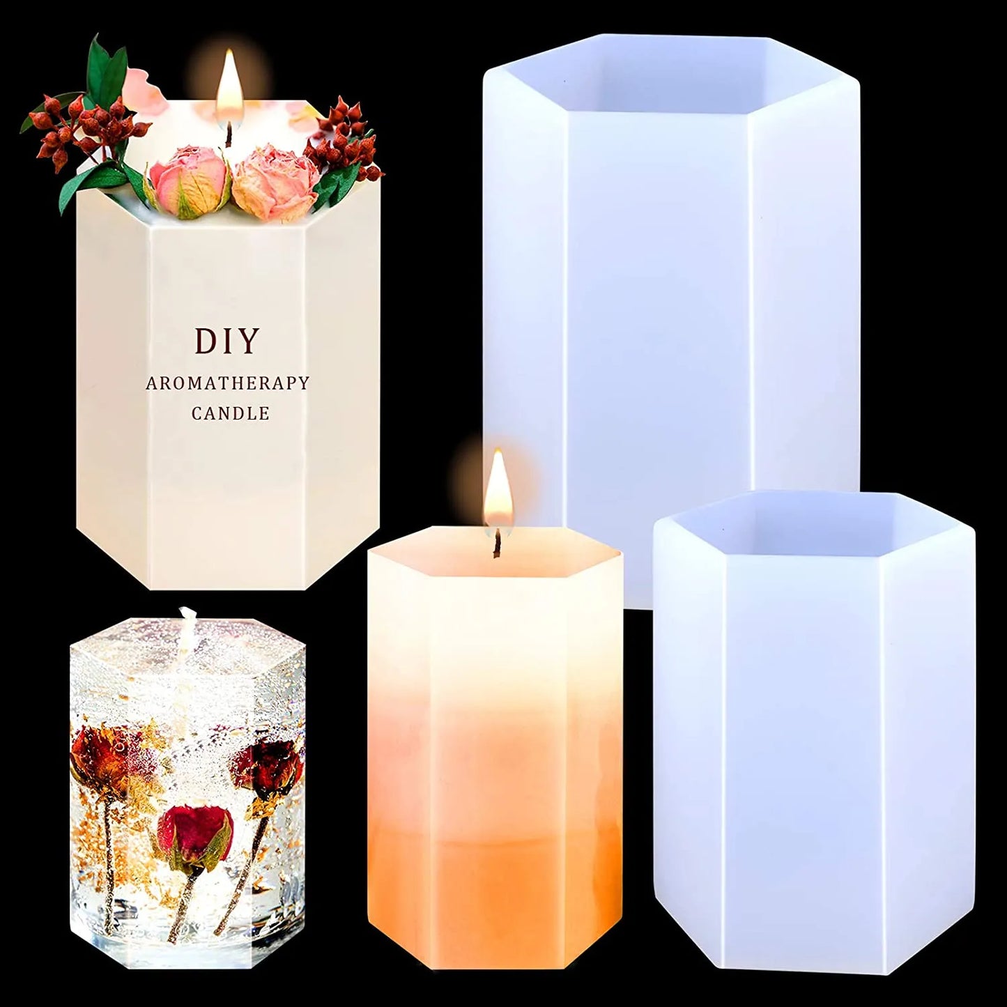 Cylinder Silicone Candle Molds and Wick