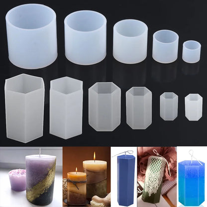 Cylinder Silicone Candle Molds and Wick