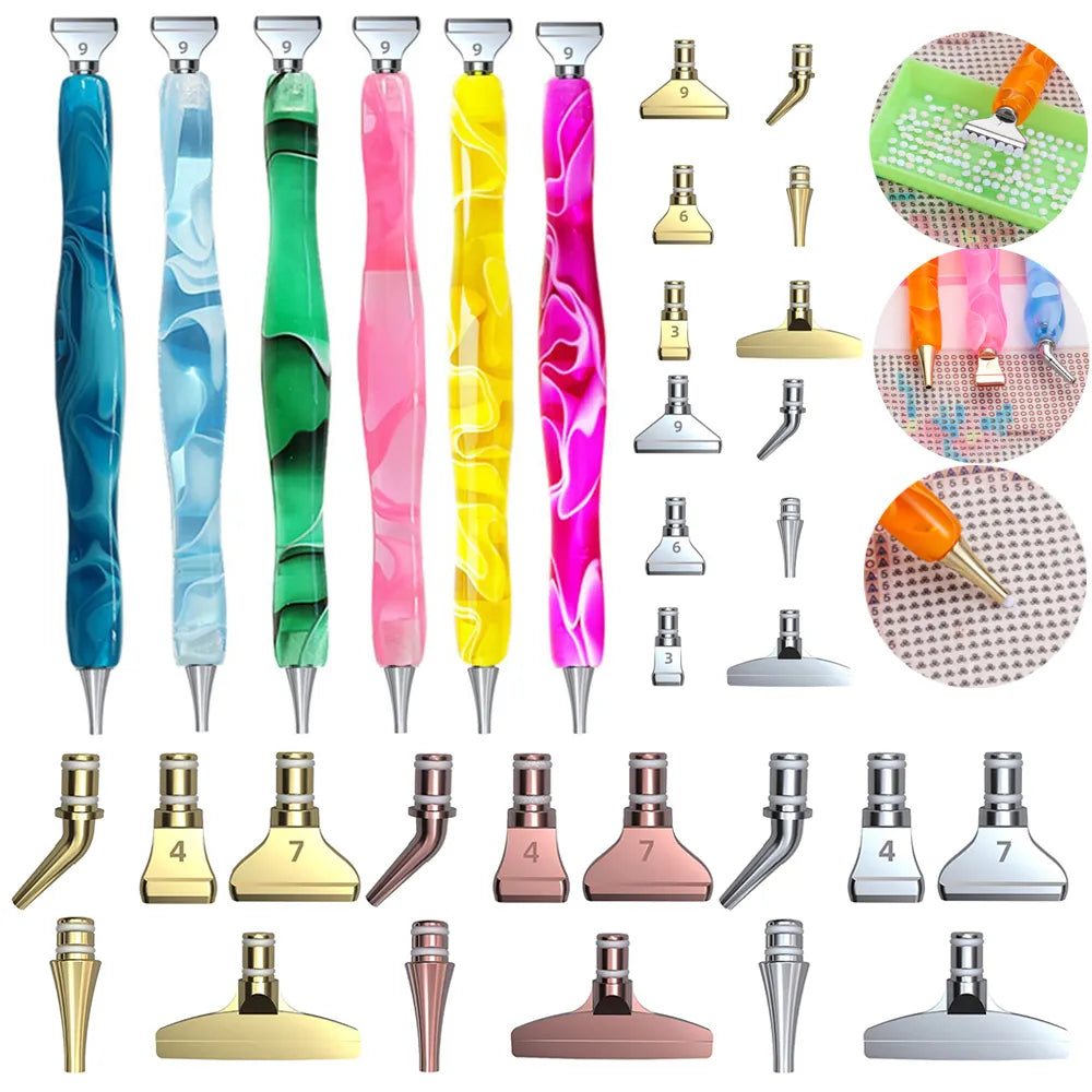 7Pcs/Set Resin Diamond Painting Pen Tool