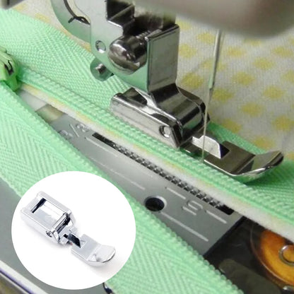 Zipper Sewing Machine Presser Foot Left Right Narrow Foot Compatible with Low Shank Snap On Singer Brother Sewing Accessories