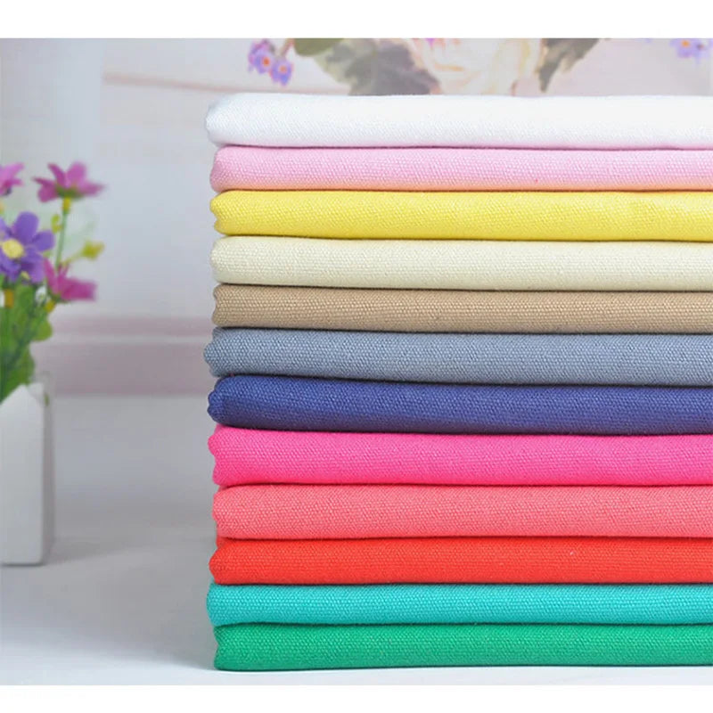 50*150CM Raw Cloth Faux Cotton Canvas Fabric Rough Solid Polyester Cotton Fabric For Sewing Storage Bag And Background Materials