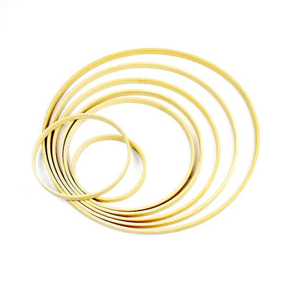 5Pcs 9/12/17/19/22/26/30cm Wooden Bamboo Hoop Frame