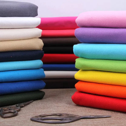 50*150CM Raw Cloth Faux Cotton Canvas Fabric Rough Solid Polyester Cotton Fabric For Sewing Storage Bag And Background Materials