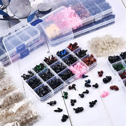 75/135pcs Safety Nose Eyes Triangle Nose Plastic Eyes For Dolls Toys Crochet Bear Dolls Nose Eyes Amigurumi Making Accessories