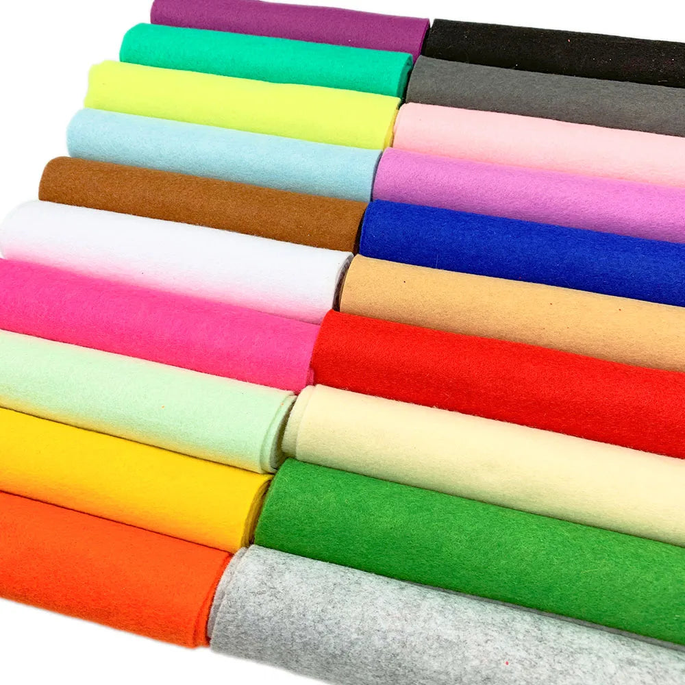 Soft Felt Fabric Non-woven Felt Fabric Sheet Patchwork DIY Sewing Dolls Crafts Accessories Material 1.4mm Thick