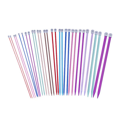 LMDZ 2Pcs/Set 35cm Single Pointed Knitting Needles Pins Straight Aluminum DIY Weaving Tool long sweater scarf needle 2.0-12mm