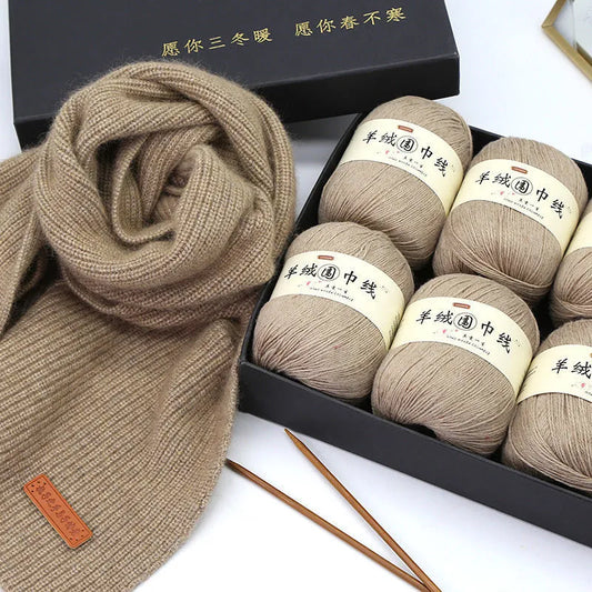 6 Balls*50g/PC Cashmere Wool Yarn For Knitting Sweater Scarf DIY Material Bag Beginner Lanas Cachemira Threads Freeshipping