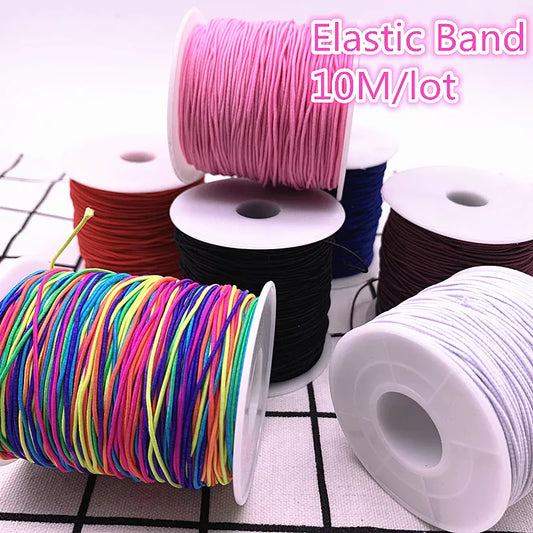 1.0mm 10yards/lot High-Elastic Round Elastic Band Rubber Band Elastic Cord Diy Sewing Accessories