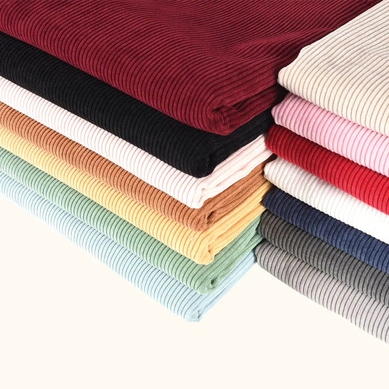 50cm*150cm Thin Cotton Spandex Rib Fabric For Summer T-Shirt And Tops Stretchy Jersey Cuff Fabric No Cut for More