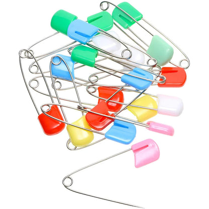 10-50Pcs Colorful Plastic Head Locking Safety Pins DIY Craft Pins Sewing Stitching Needle Pins