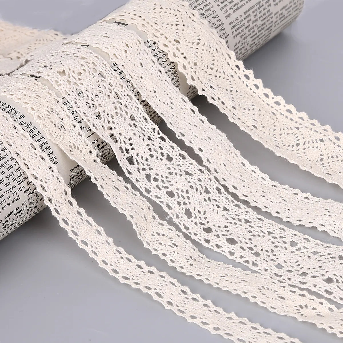 5 Yard/lot Ivory Color Patchwork Cotton Crocheted Lace Ribbon Wedding Party Craft Apparel Sewing Fabric DIY Handmade Accessories