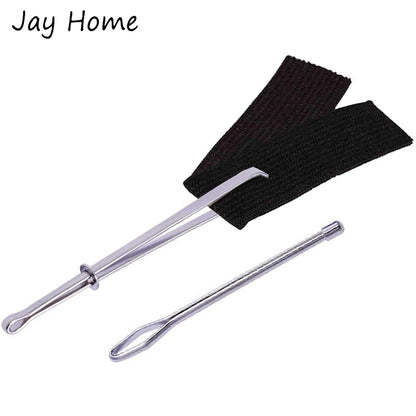 1/2Pcs Easy Pull Bodkin Needle Threader Tweezer Metal Bodkin Yarn Weaving Tools for Elastic Ribbon Drawstring Tape Threading