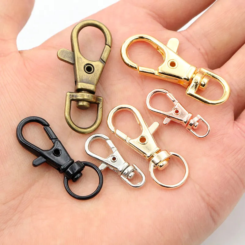 10pcs/lot 32mm 36mm 38mm Bronze Rhodium Gold Silver Plated Jewelry Findings,Lobster Clasp Hooks for Necklace&Bracelet Chain DIY