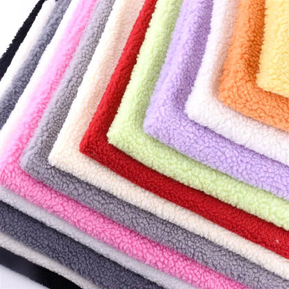 45cmx160cm Teddy Fleece Fabric Lamb Cashmere Soft Granular Plush Fabric DIY Handmade Material Clothing Toy 500g/m2 Thicken