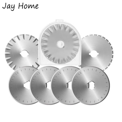 5/10PCS 45mm Rotary Blades Round Trimmer Fabric Rotary Cutter Replacement Blades with Plastic Box for Sewing Cutting Crafting