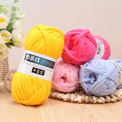 100g/pc T Shirt Thick Soft Cloth Yarn for Hand Knitting Crochet Woven Handbag Blanket Thick Yarn