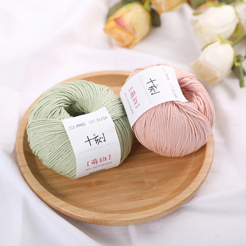 1pc 100% Cotton 50g/Ball Autumn And Winter Hand Knitting Wool Line Crochet Sweater Shawl Clothing  Yarn