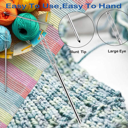 Large Eye Blunt Yarn Needles & Plastic Weaving Needles & Crochet Locking Counter Stitch Markers