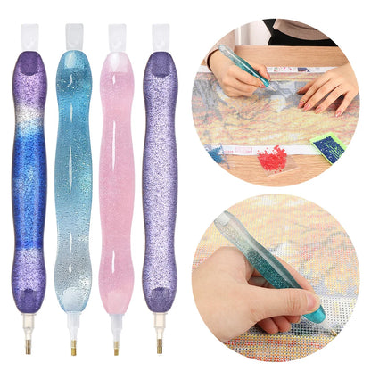 Crystal Double Head Point Drill Pen 5D Diamond Painting Pen DIY Arts Crafts Cross Stitch Embroidery Sewing Handmade Accessories