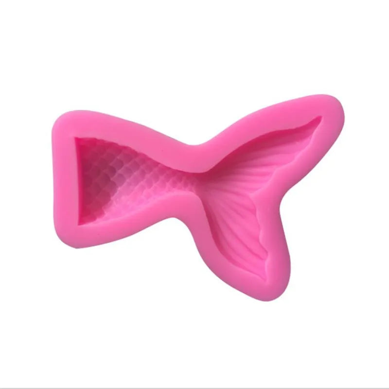 1 pcs Silicone Mold Mermaid Tail Conch patten Gum Paste Chocolate Fondant Cake Molds Candy Molds party Cupcake Decorating Tools