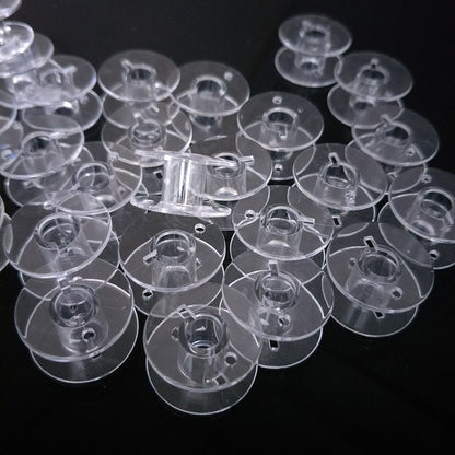 30pc Sewing Bobbins Spool Transparent Plastic