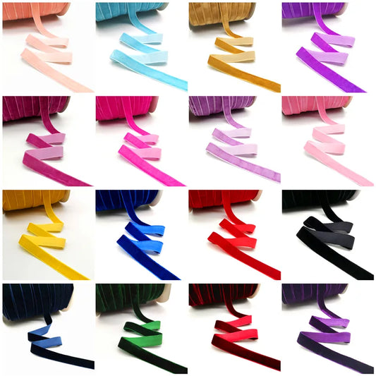 20/25mm 5 yards Velvet Ribbon Wedding Party Decoration Handmade Ribbon Gift Wrapping Hair Bowknot DIY Christmas Ribbon