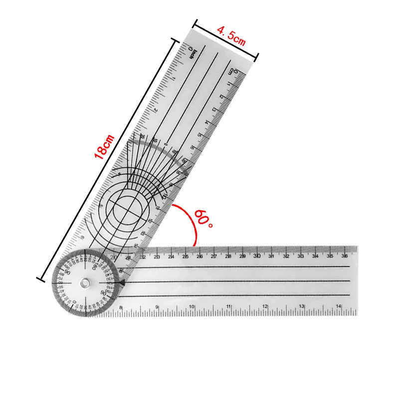 0-140mm  360 Degree Angle Ruler