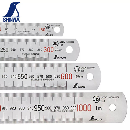 SHINWA Stainless steel ruler