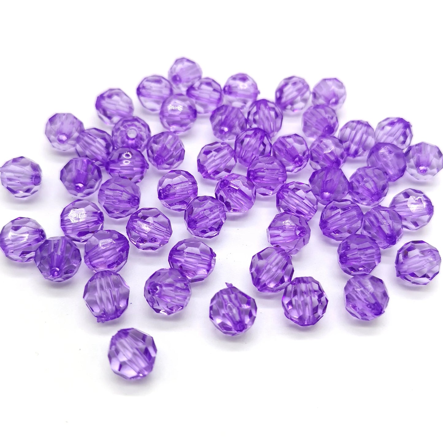 6/8/10/12mm Rondelle Faceted Acrylic Beads Loose Spacer Beads for Handmade DIY Necklace Bracelet Jewelry Making Wholesale