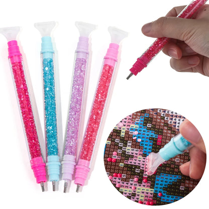 Crystal Double Head Point Drill Pen 5D Diamond Painting Pen DIY Arts Crafts Cross Stitch Embroidery Sewing Handmade Accessories