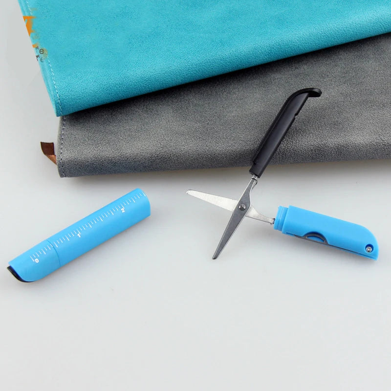 Creative Multifunction Ballpoint Pen with Folding Scissors