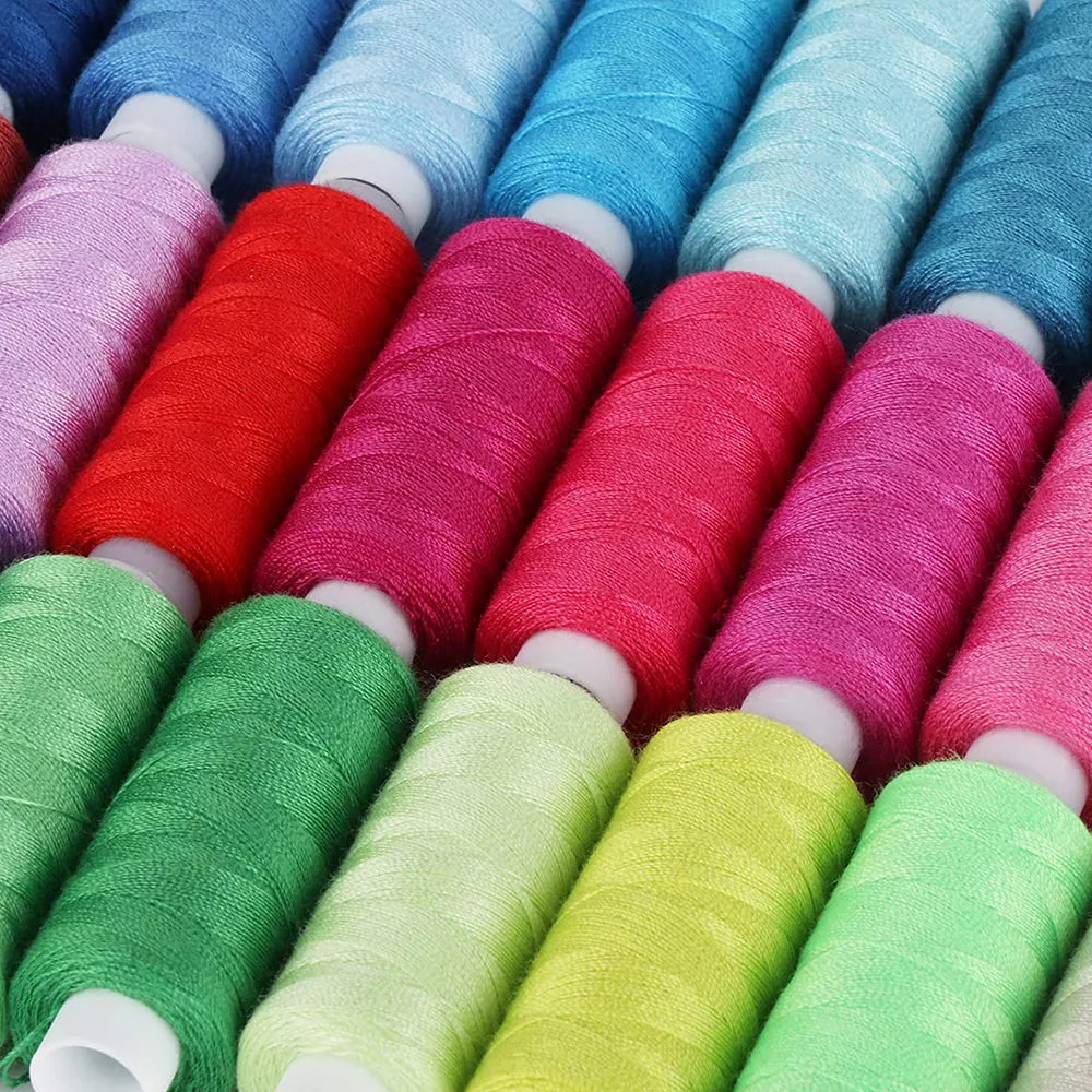 100 Colors Sewing Thread Set 250 Yards Each Spool Multicolor Polyester Threads for Embroidery Stitching Knitting Sewing Supplies