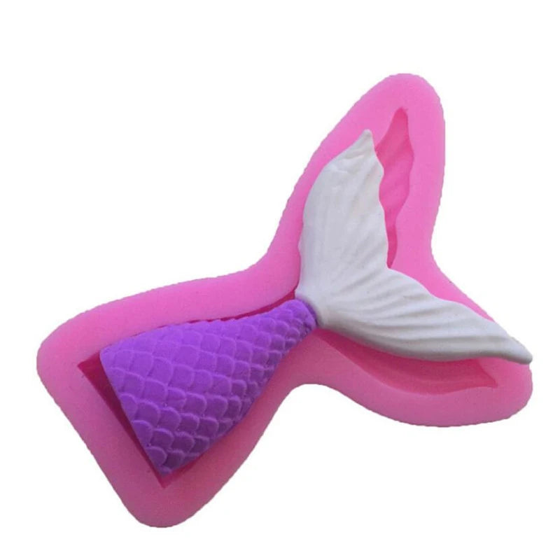 1 pcs Silicone Mold Mermaid Tail Conch patten Gum Paste Chocolate Fondant Cake Molds Candy Molds party Cupcake Decorating Tools