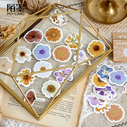 46pcs/set Autumn Flower Sticker Diy Scrapbooking Diary Planner Decoration Sticker Album