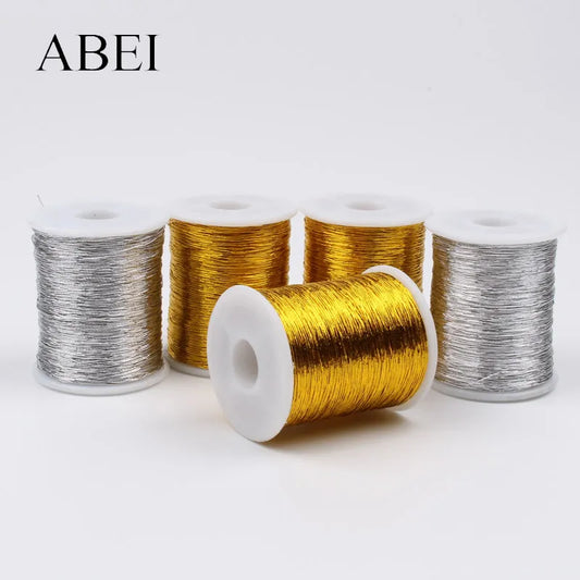 0.5mm 30Yards/roll Cross Stitch Thread Sewing Tools DIY Gold Silver Line String Bobbin Handmade Crafts Accessories