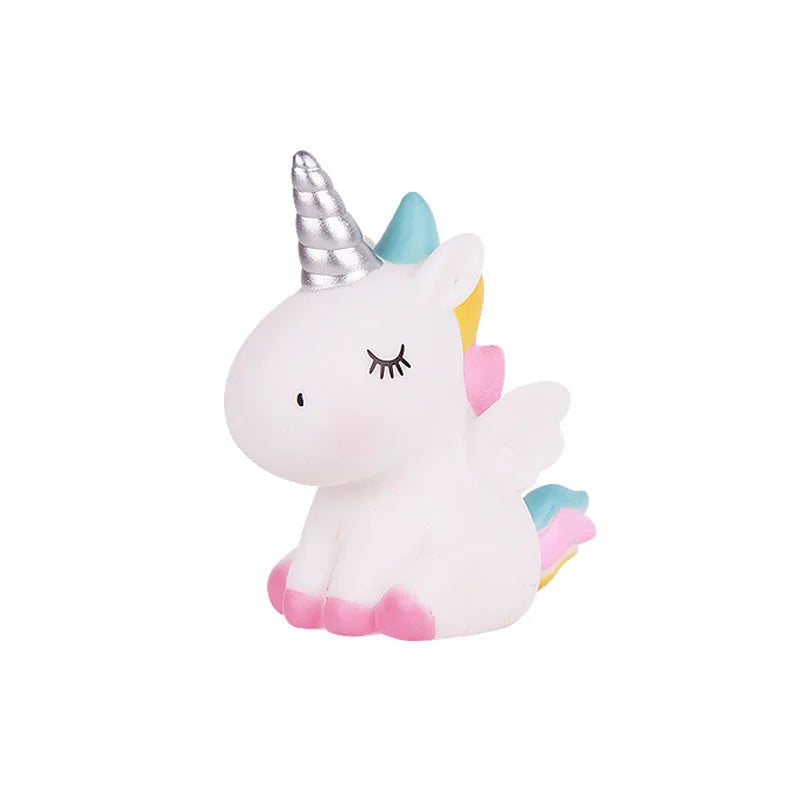 WEIGAO Rainbow Cake Toppers Unicorn Cloud Egg Balloon Cake Flags Decor Kids Birthday Party Cupcake Topper Wedding Unicorn Party