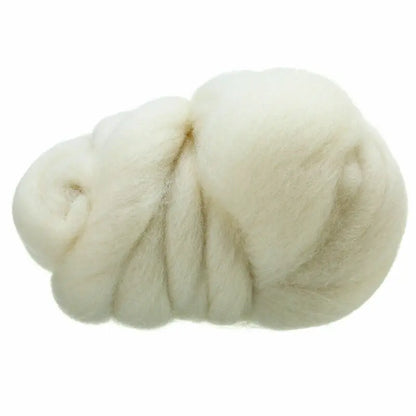 100g White Wool Needlefelting Top Roving Dyed Felting Fiber